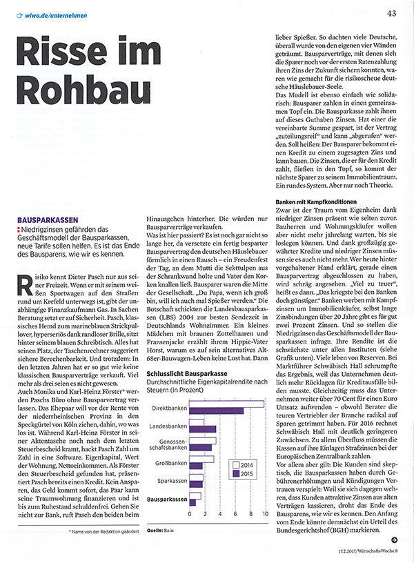 Bild: Zeitungsartikel Risse im Rohbau