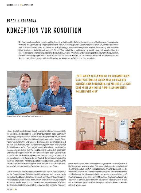 Bild: Zeitungsartikel Konzeption vor Kondition